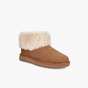 Ugg Classic Mini Fluff Klassiska Stövlar Dam Bruna (937215BIL)